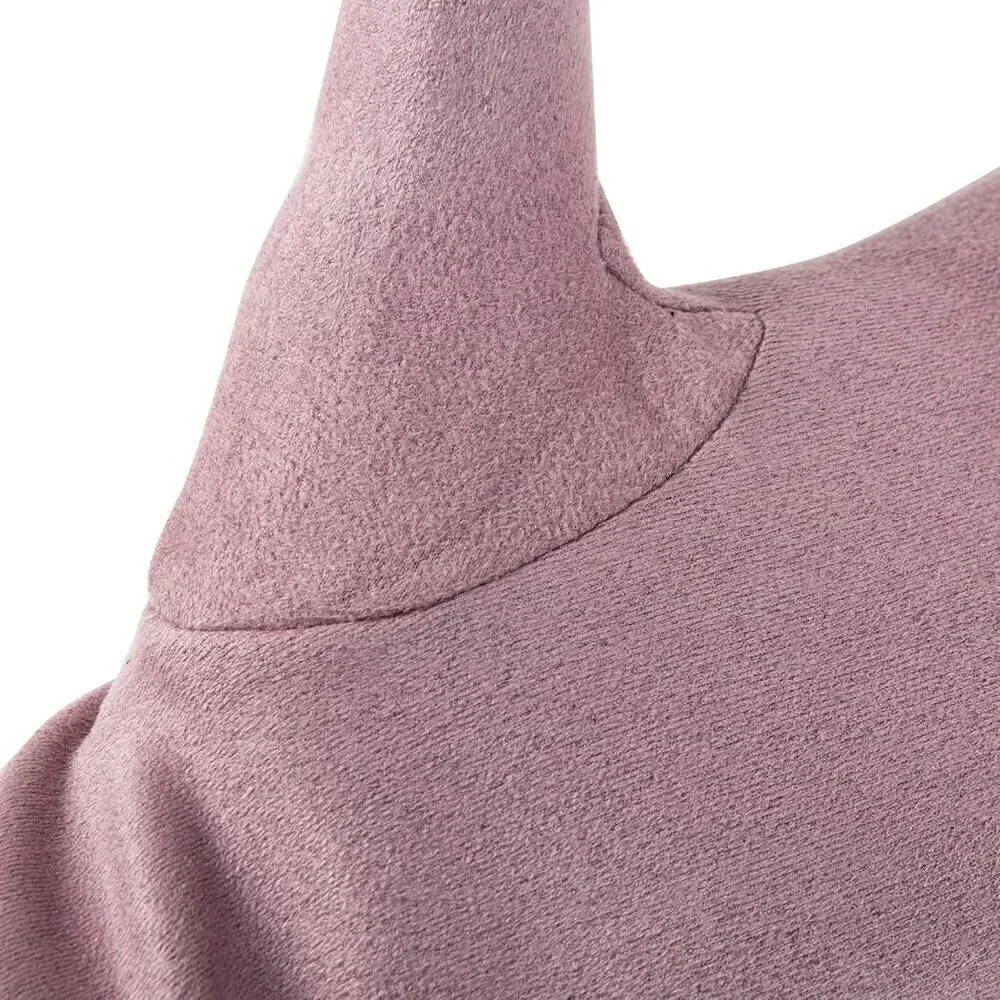 Women's Winter Leather Gloves Touch Screen Wool Lined Warm Suede Light Purple